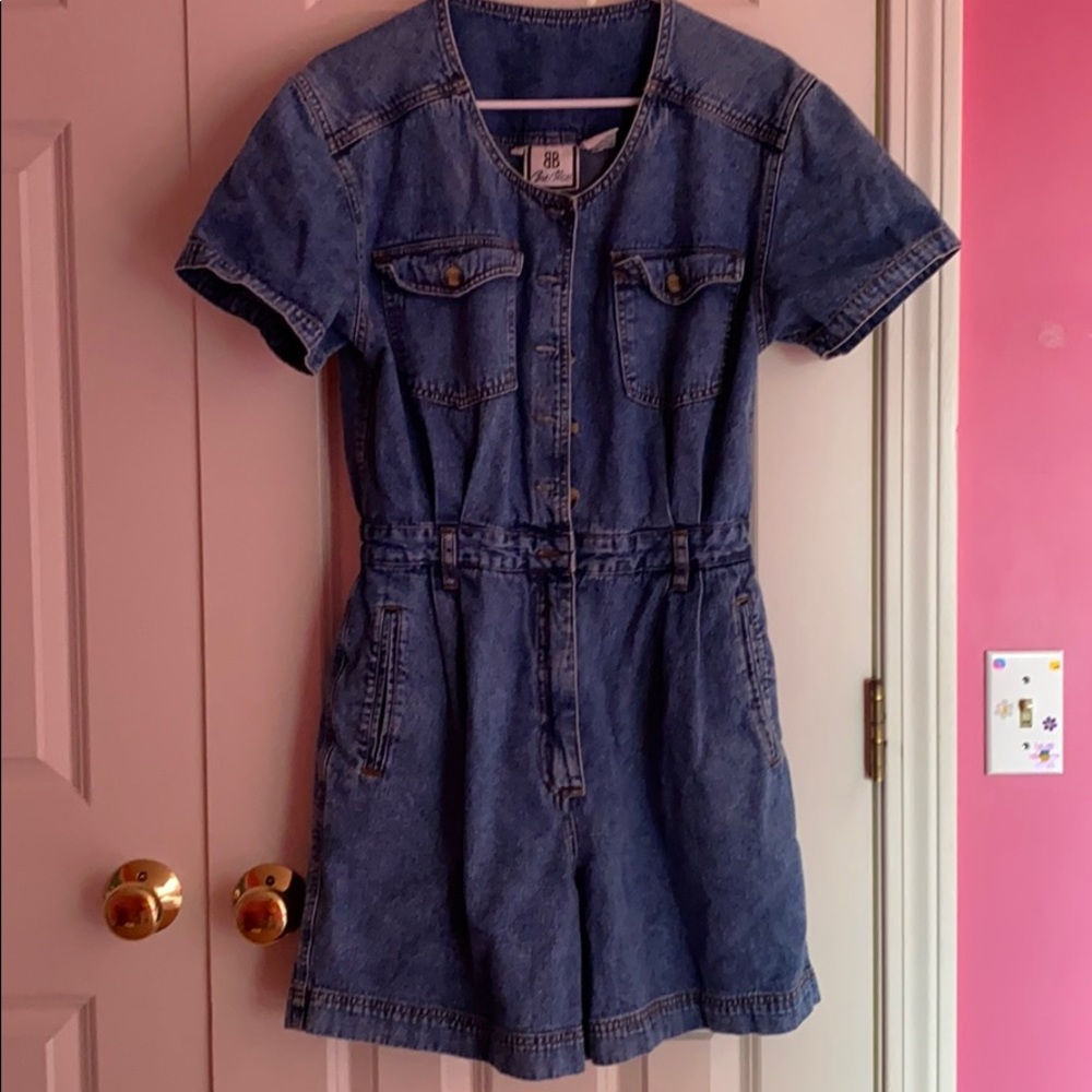Vintage 90’s denim romper jumpsuit